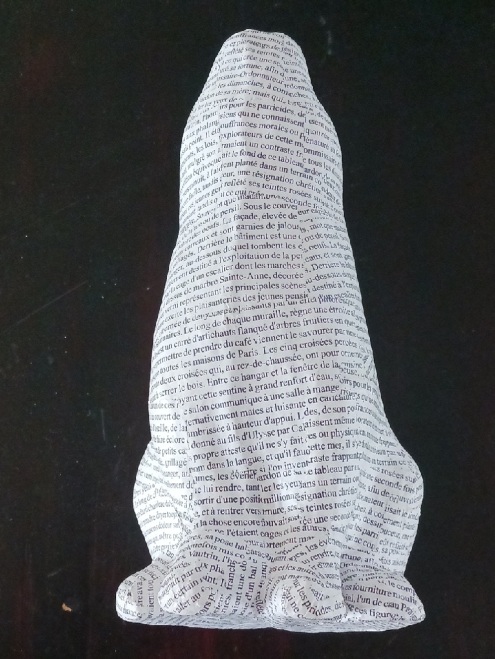 Vintage French Text Papier-mâché Rabbit - Picture 7 of 11